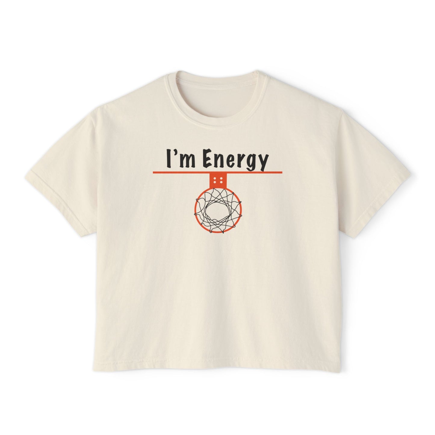 Energy Vibes Women's Boxy Tee - Hoop Conscious