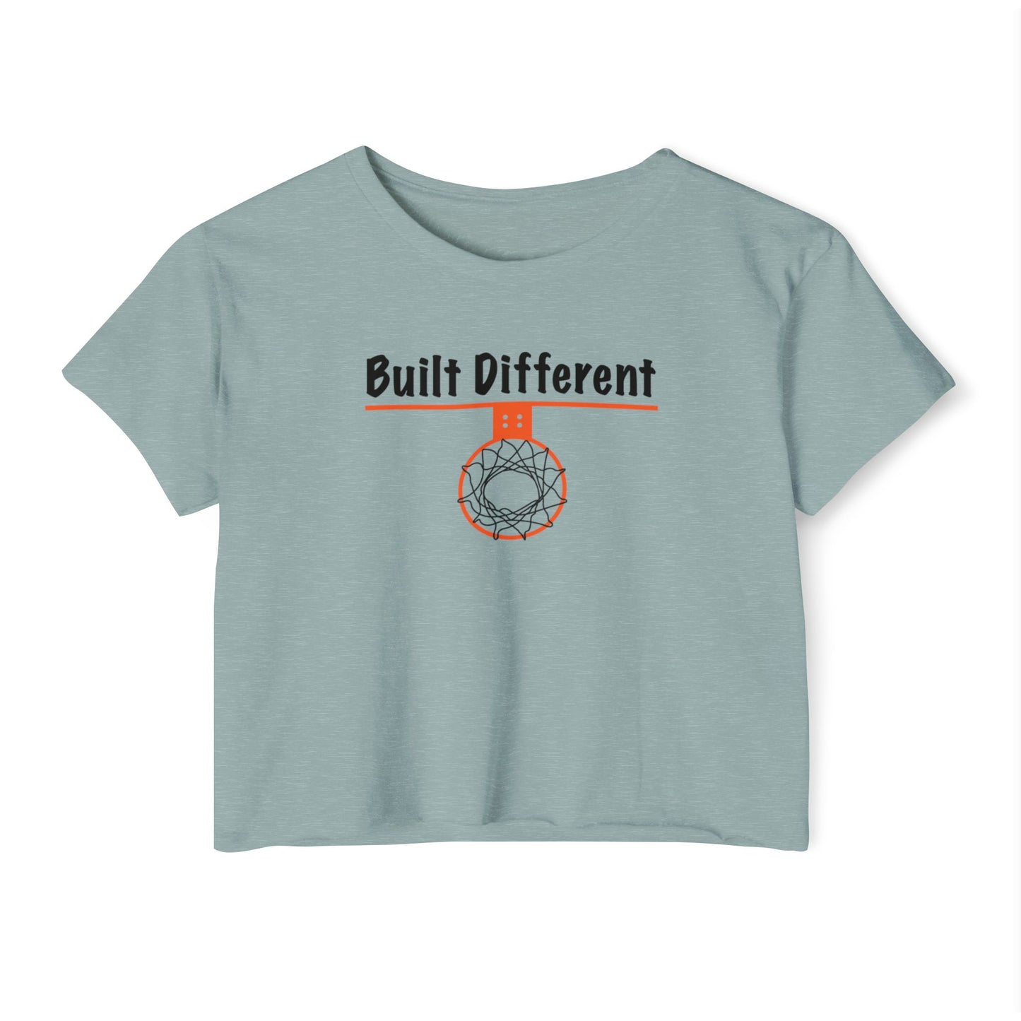 Crop Top with 'Built Different' Design - Hoop Conscious