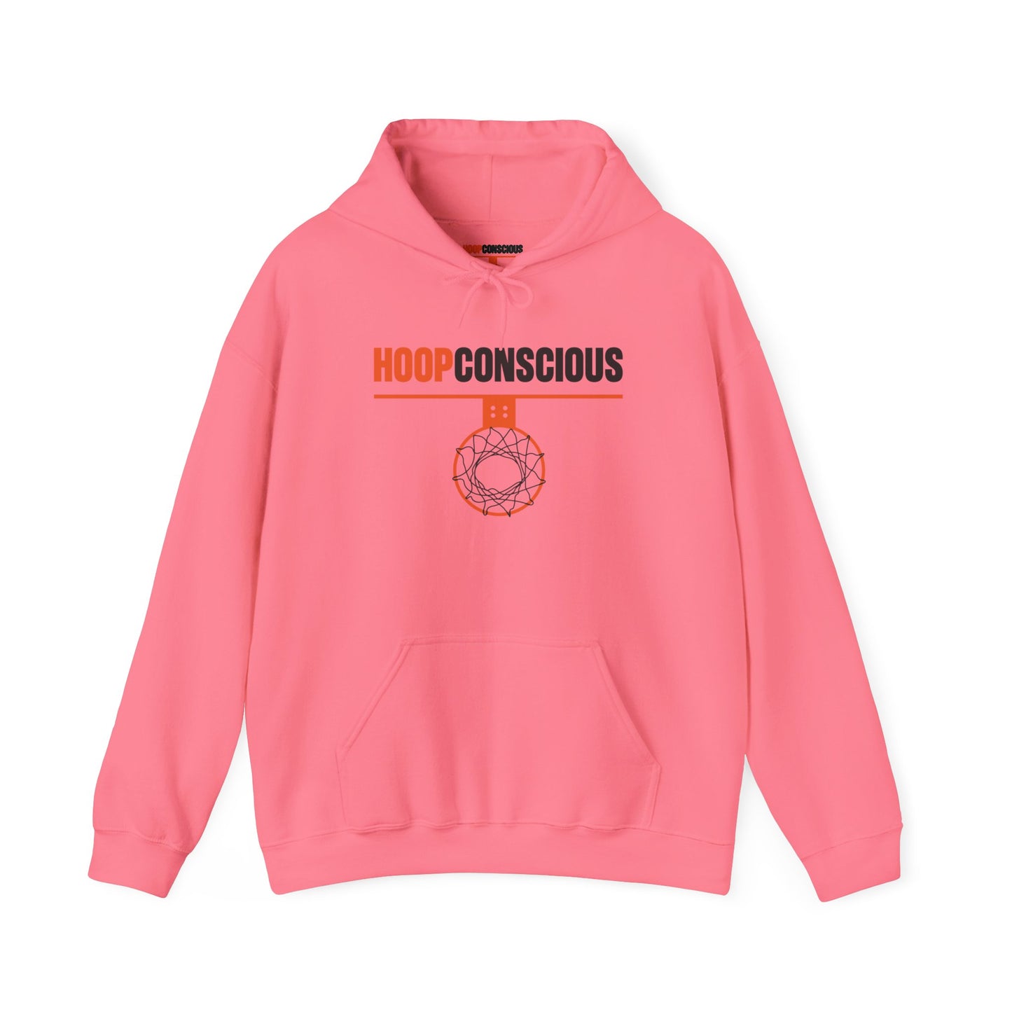 Colorful Hoop Conscious Hoodie for Gym Lovers, Safety Pink - Hoop Conscious