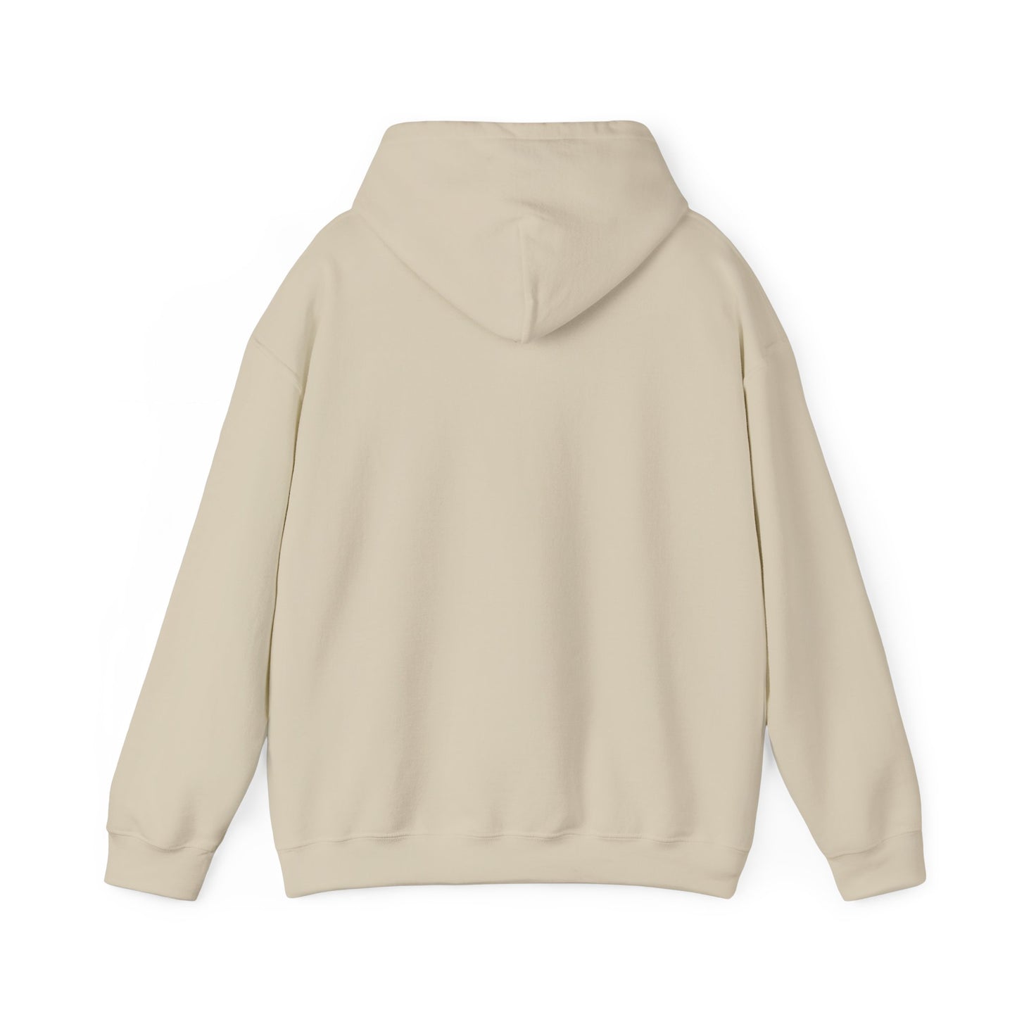 Cozy Hooded Sweatshirt with HOOP CONSCIOUS Design Sand Color - Hoop Conscious