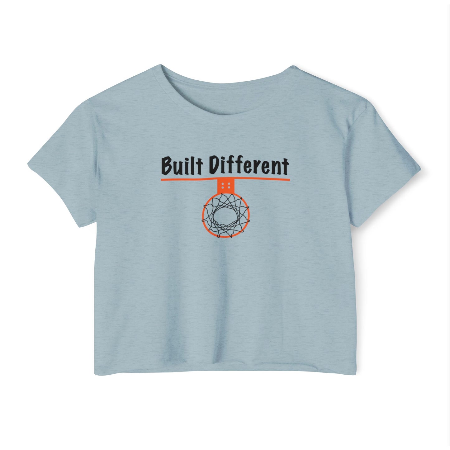 Crop Top with 'Built Different' Design - Hoop Conscious