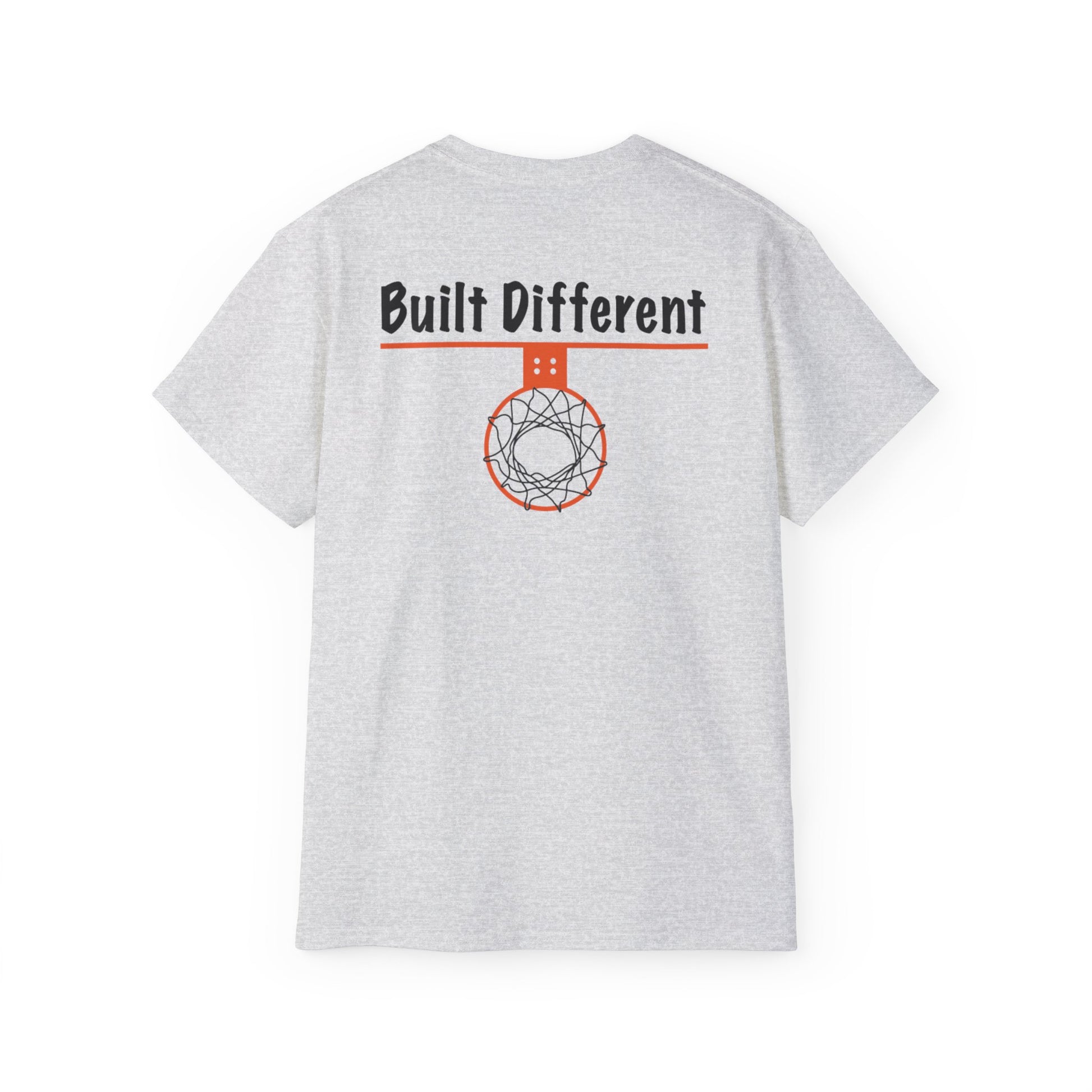 Built Different Back Print Basketball Tee - Ultra Unisex Cotton Shirt - Hoop Conscious
