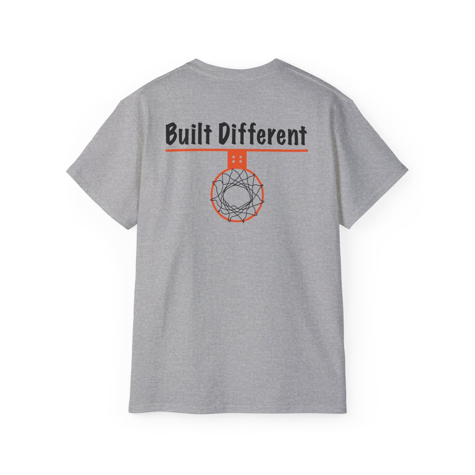 Built Different Back Print Basketball Tee - Ultra Unisex Cotton Shirt - Hoop Conscious