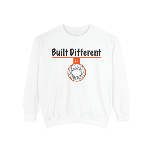Comfy 'Built Different' Garment-Dyed Sweatshirt - Hoop Conscious