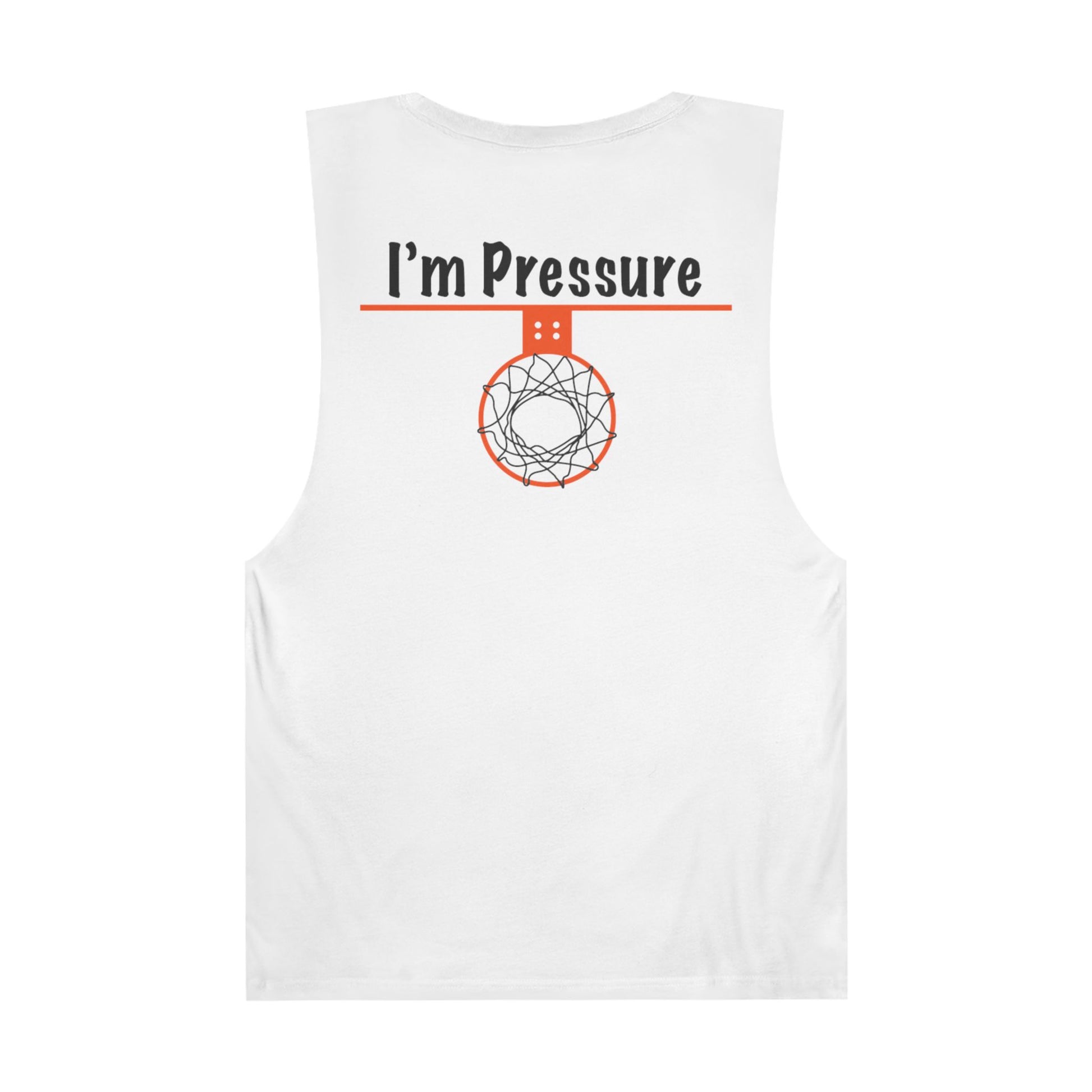 Comfy I'm Pressure Unisex Basketball Tank Top Back Style - Hoop Conscious