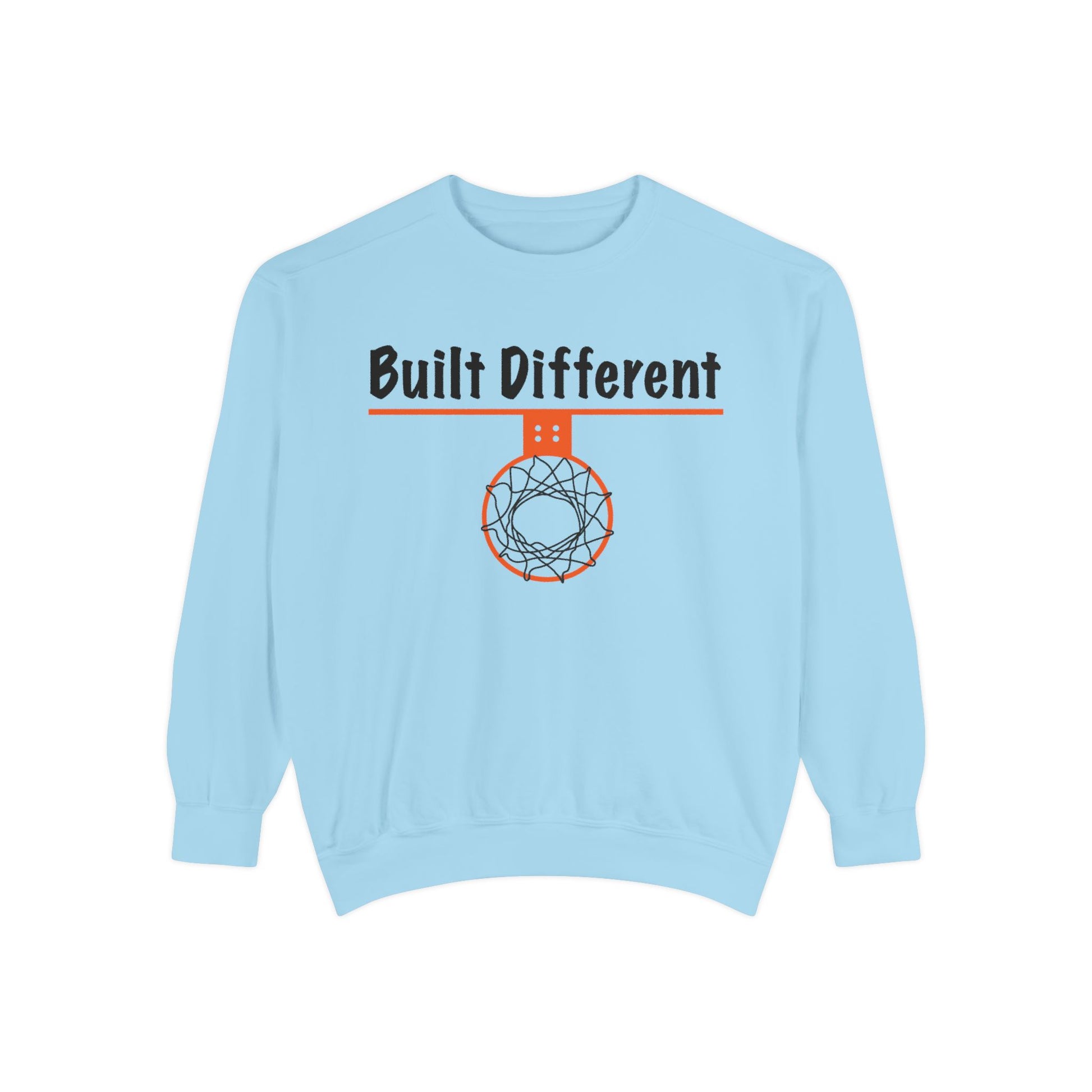 Comfy 'Built Different' Garment-Dyed Sweatshirt - Hoop Conscious