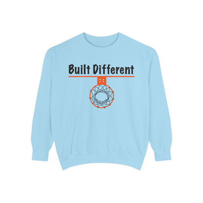 Comfy 'Built Different' Garment-Dyed Sweatshirt - Hoop Conscious