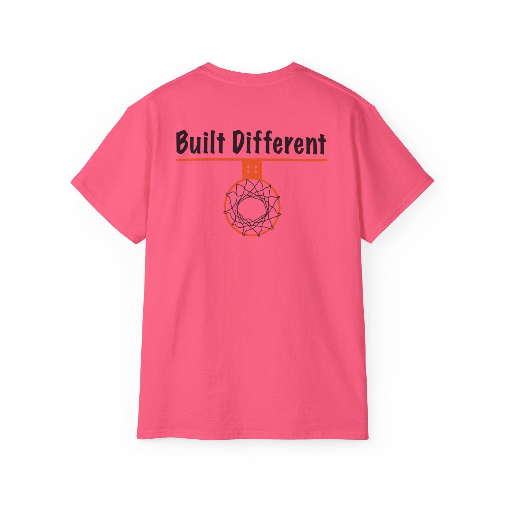 Built Different Back Print Basketball Tee - Ultra Unisex Cotton Shirt - Hoop Conscious