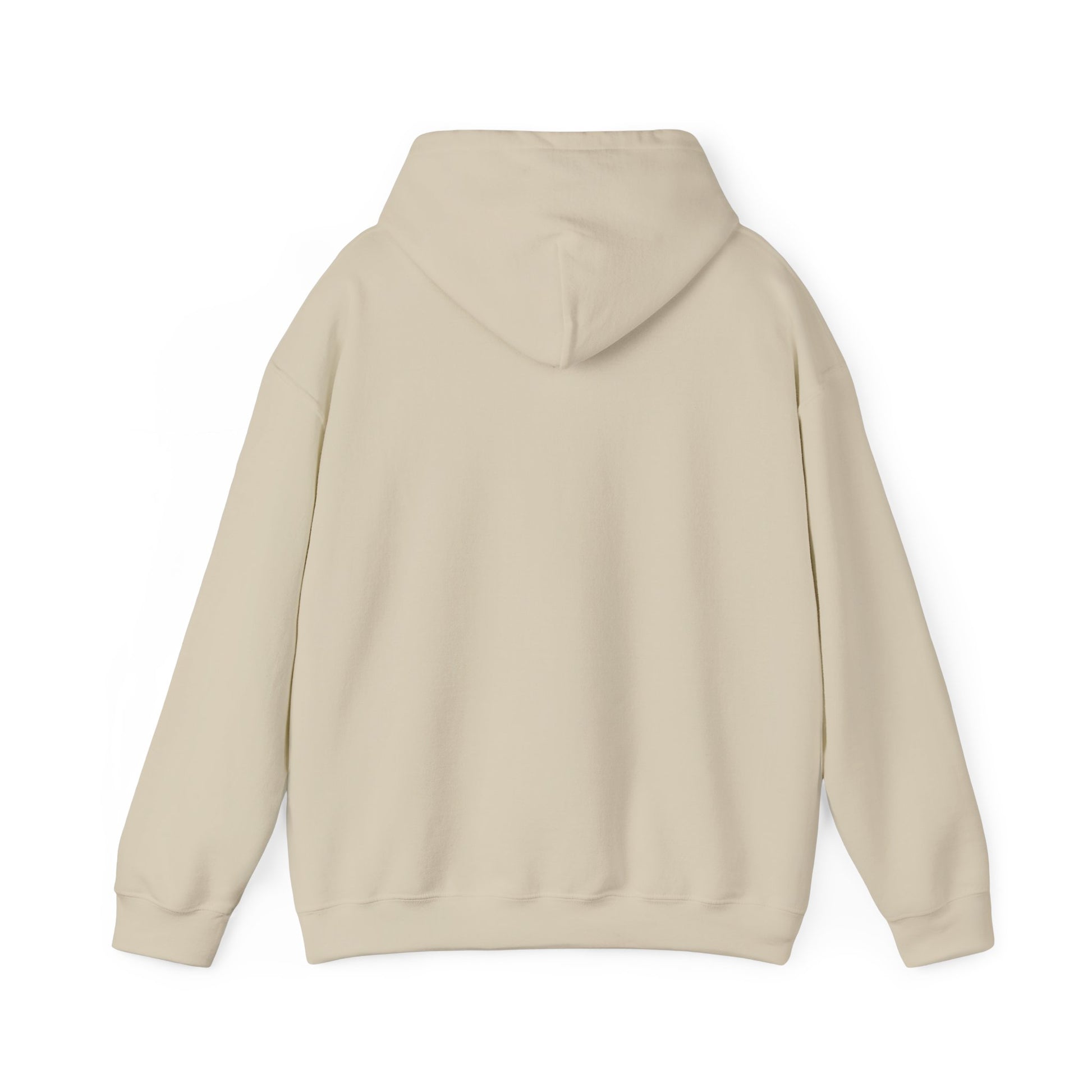 Cozy Hooded Sweatshirt with HOOP CONSCIOUS Design Sand Color - Hoop Conscious