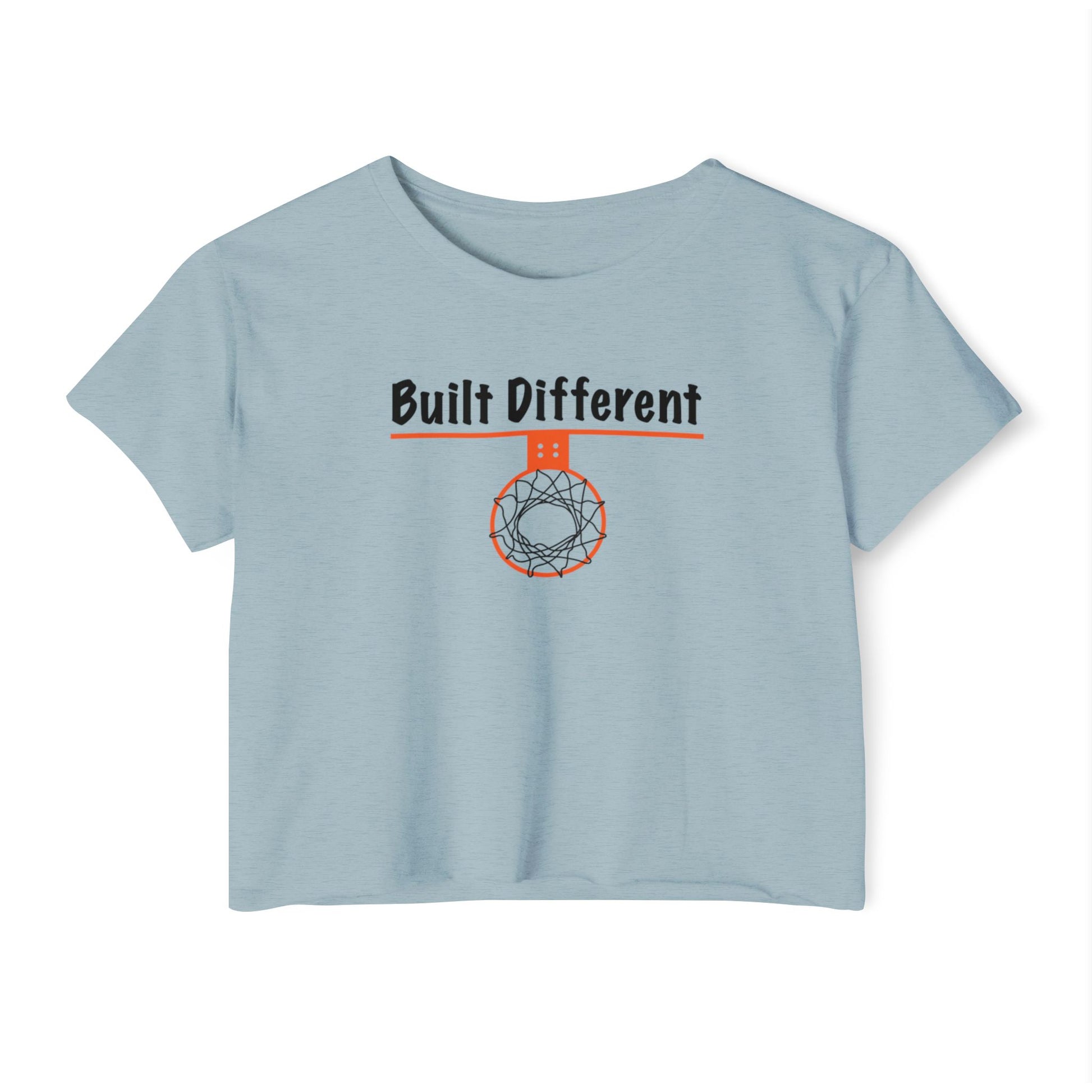 Crop Top with 'Built Different' Design - Hoop Conscious