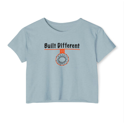 Crop Top with 'Built Different' Design - Hoop Conscious
