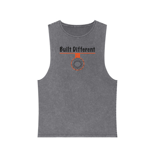 Comfy Built Different Stonewash Tank Top - Hoop Conscious